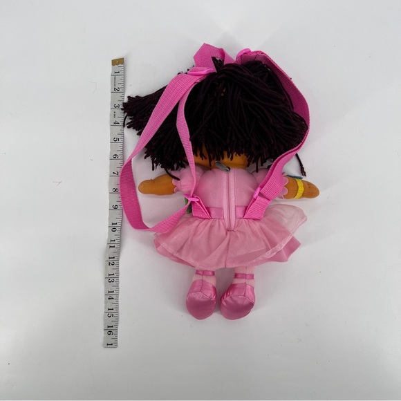 Dora the Explorer Pink Sparkle Ballerina Plush Doll Nick Jr Nickelodeon Backpack - Picture 2 of 4